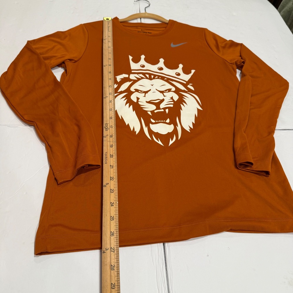 Nike Dri-FIT Long Sleeve Shirt Orange Lion King Graphic XL Athletic Streetwear - Picture 4 of 8